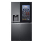 LG GSXV90MCDE Four-Door Wardrobe InstaView Door in Door Freestanding Refrigerator 635 Litres Total No Frost with Water and Ice Dispenser 179x91cm E Dark Grey