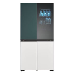 LG GMV960NNME MoodUP™ Four-Door Wardrobe Freestanding Refrigerator 617 Litres Total No Frost ThinQ (Wi-Fi) Instaview™ 186x91cm E Satin White
