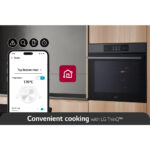 LG WSED7665B Single Oven with Pyrolytic Cleaning System, InstaView™, Air Fry, Steam Assist, ThinQ (Wi-Fi) 76 Litres 60cm A++ Black