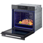 LG WS7D7631WB Single Oven with Pyrolytic Cleaning System, InstaView™, Air Fry, ThinQ (Wi-Fi) 76 Litres 60cm A+ Dark Grey