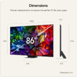 LG 86MRGB96B6B Micro RGB evo AI MRGB96 2026 86″ 4K UHD Micro RGB Smart TV D Black