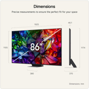 LG 86MRGB96B6B Micro RGB evo AI MRGB96 2026 86″ 4K UHD Micro RGB Smart TV D Black